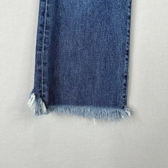 J Brand Julia Flare Jeans Womens 28 Blue Romance Frayed Hem Retro Boho Festival - Picture 2 of 12